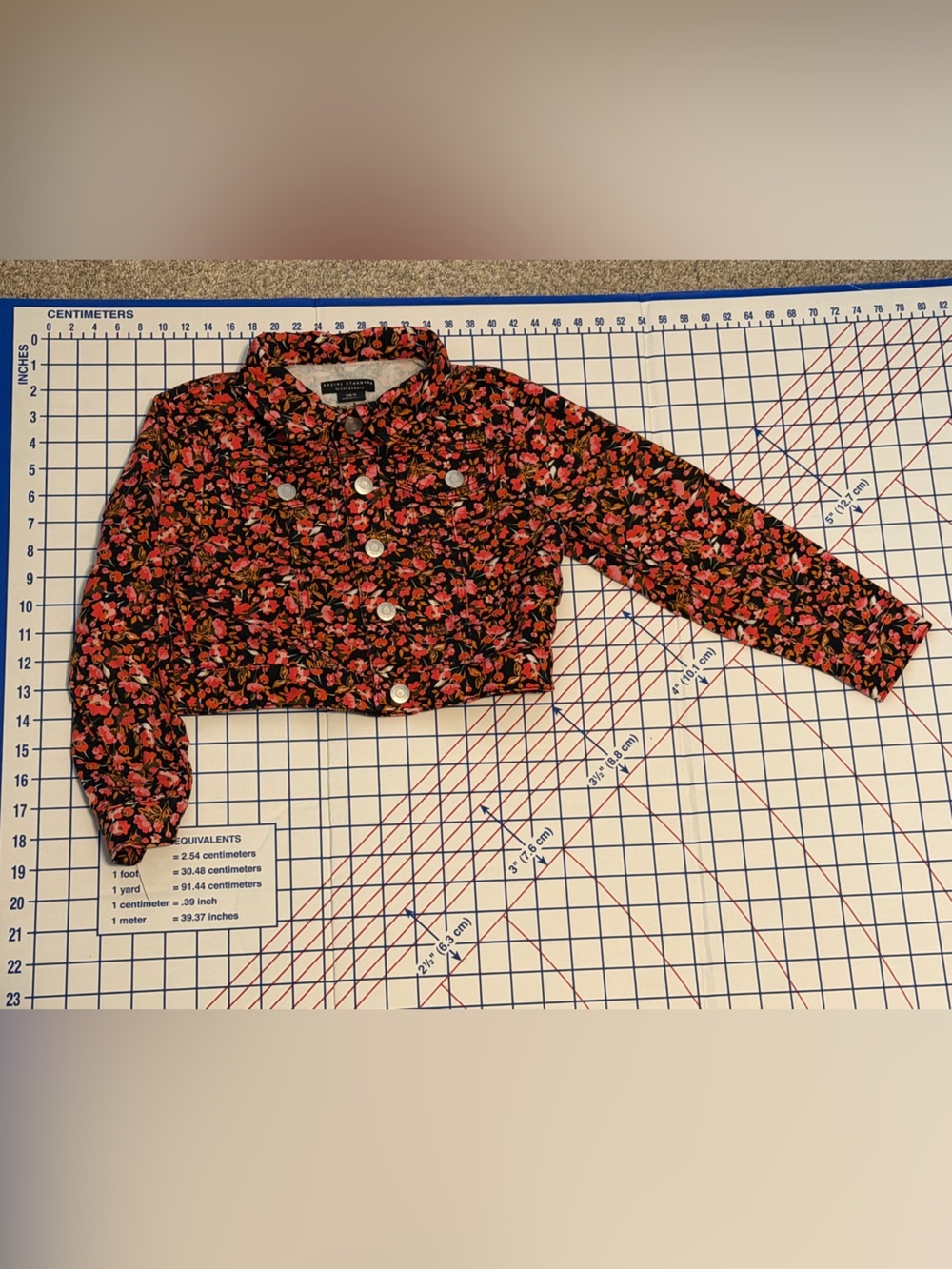 Social Standard by Sanctuary Pink Floral Cropped Jacket for Kids